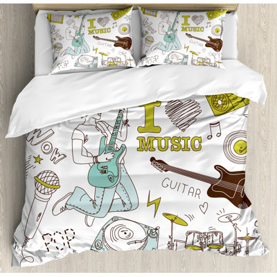 Popstar Party Modern & Contemporary Duvet Cover