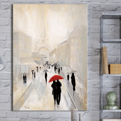 «Misty in Paris», reproduction d'art sur toile tendue