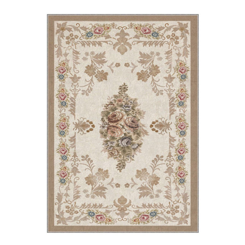 High-Quality Woven Carpet, 5.2 x 7.5 Feet, 100% Polyester, 740 g/m² | Non-Slip Felt Dot Underside, 0.16 in Pile Height | Machine Washable (30°C), Easy to Clean | Stylish Digital Print, Perfect for Living Room & Bedroom