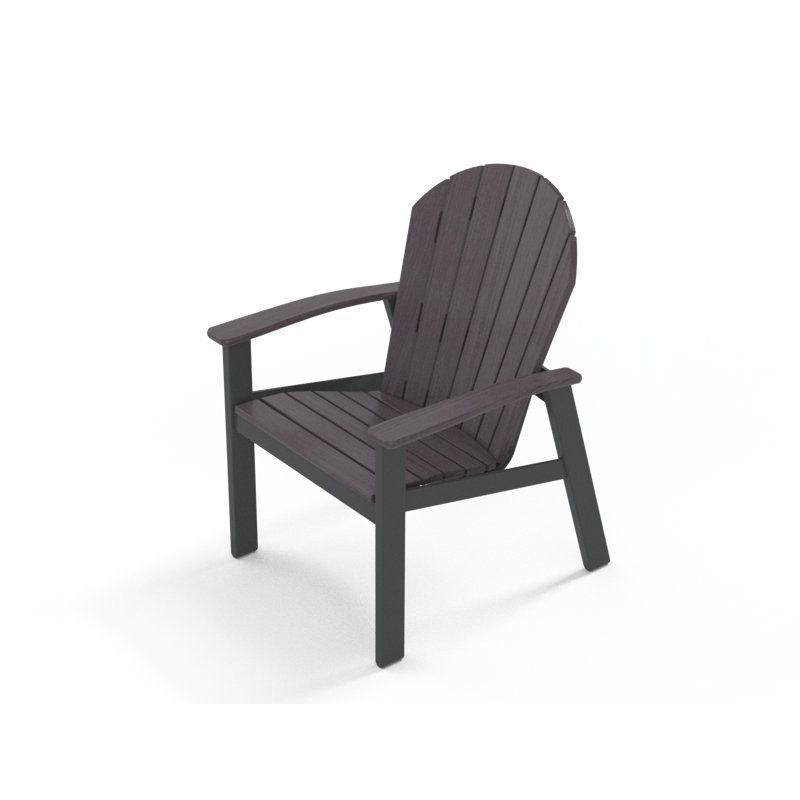 Augusto Outdoor Adirondack Chair, Boardwalk, Graphite
