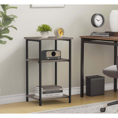 Table de bout à 3 niveaux avec pieds réglables, petite table de chevet peu encombrante pour le bureau de la chambre à coucher