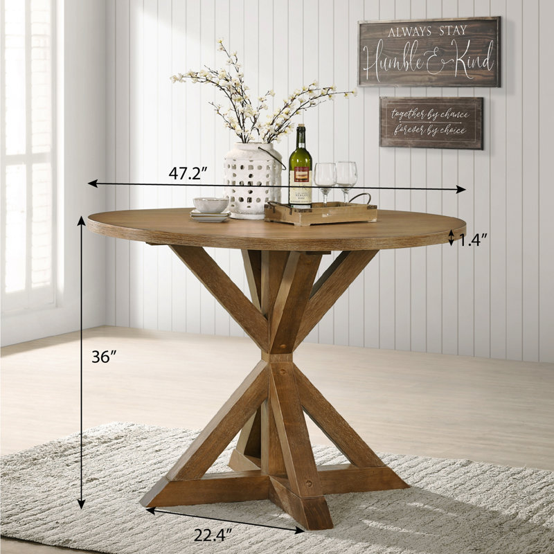 Cross-Buck Base Counter Height Dining Table