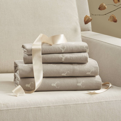 Draps en flanelle de coton moelleux de style rustique à utiliser toute l'année