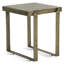 Rhodes 20" Side Table With Marble And Antique Brass