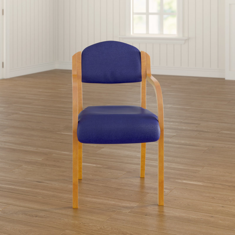 Villebois Bentwood Stacking Chair with Cushion, Blue