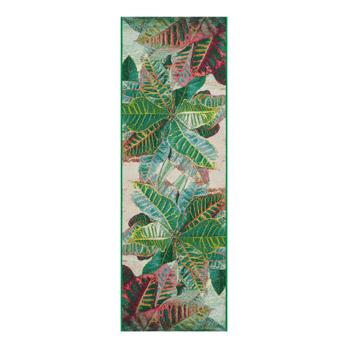 Beachcrest Home Firman Floral Indoor/Outdoor Rug | Wayfair