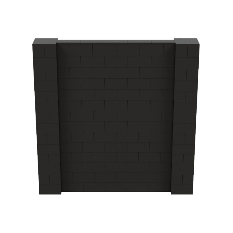 Ensemble mural de blocs géants 7 'T, H 84 po x L 84 po, Noir