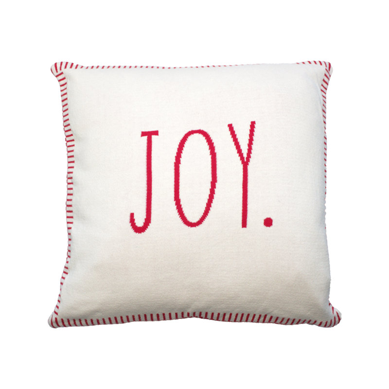 Abstract Cotton Throw Pillow, 20" x 20"