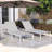 5-Level Adjustable Outdoor Chaise Lounge, Durable Aluminum Frame & PVC-coated polyester Mesh, Perfect For Patio/Poolside