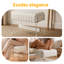 Détails du produit: Tabouret de coiffeuse en similicuir blanc, tabouret décoratif avec éponge haute densité et pieds en acrylique transparent