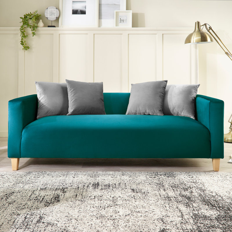 Aunchman 3 Seater Upholstered Sofa, Dark Blue