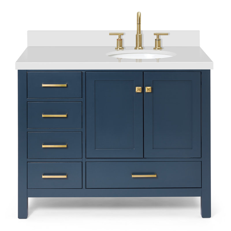 Ensemble de meuble-lavabo simple 43 po Cambridge, Bleu minuit