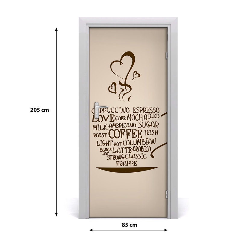 Coffee Cup Door Decal