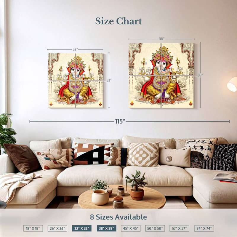 Adella Ganesh Deity, 32" H x 32" W