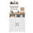Coffee Bar Cabinet Farmhouse Sideboard Buffet Cabinet Kitchen Island with Storage