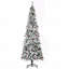 Arbre de Noël artificiel pin enneigé 7,5 pi, 600 branches réalistes, pommes de pin, baies rouges et ouverture automatique-1289123658