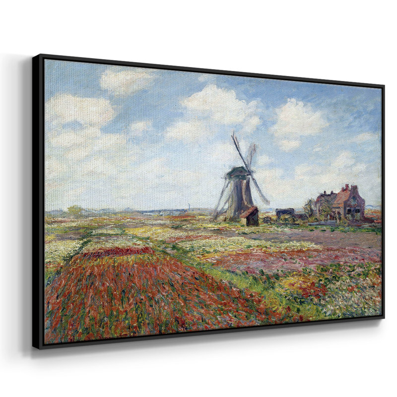 «Tulipes of Holland», reproduction sur toile encadrée, H 25 po x l 37 po x P 2 po, Noir