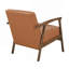Chaise d'appoint rembourrée en similicuir brun avec coussin d'assise 1 pièce