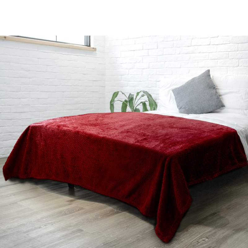 Couverture décorative légère et luxueuse, 50 po x 60 po, Vin