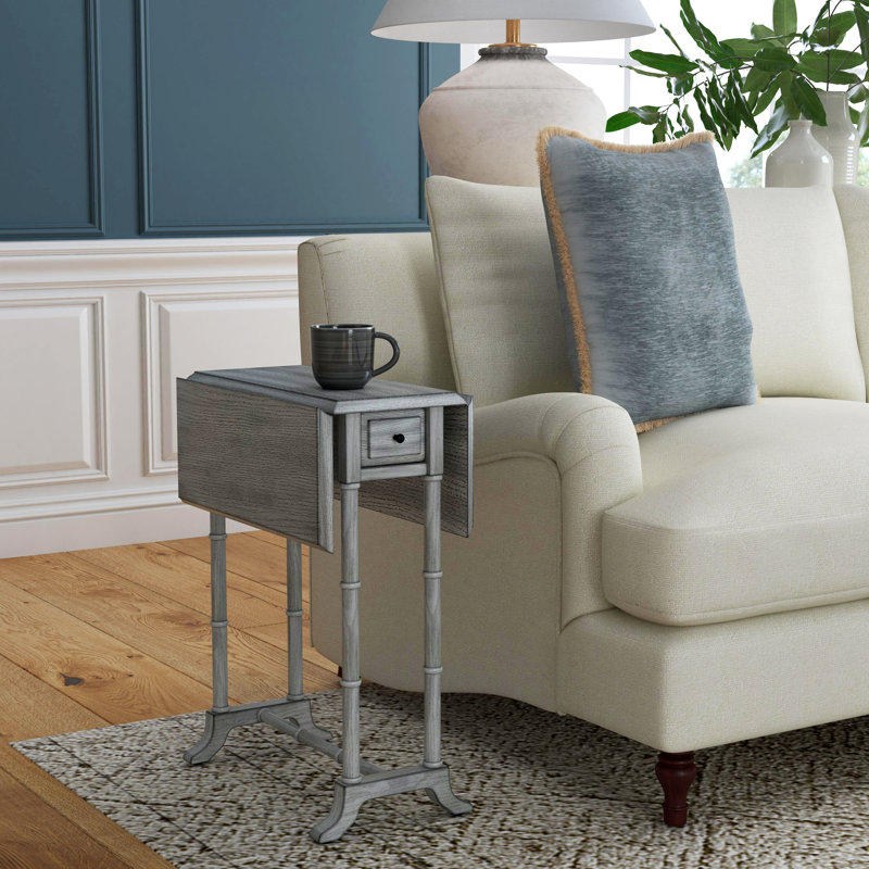 Darrow Drop-Leaf Side Table, Gray