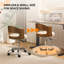 Chaise de bureau en bois en forme d'anneau avec pieds et roues-1235453044