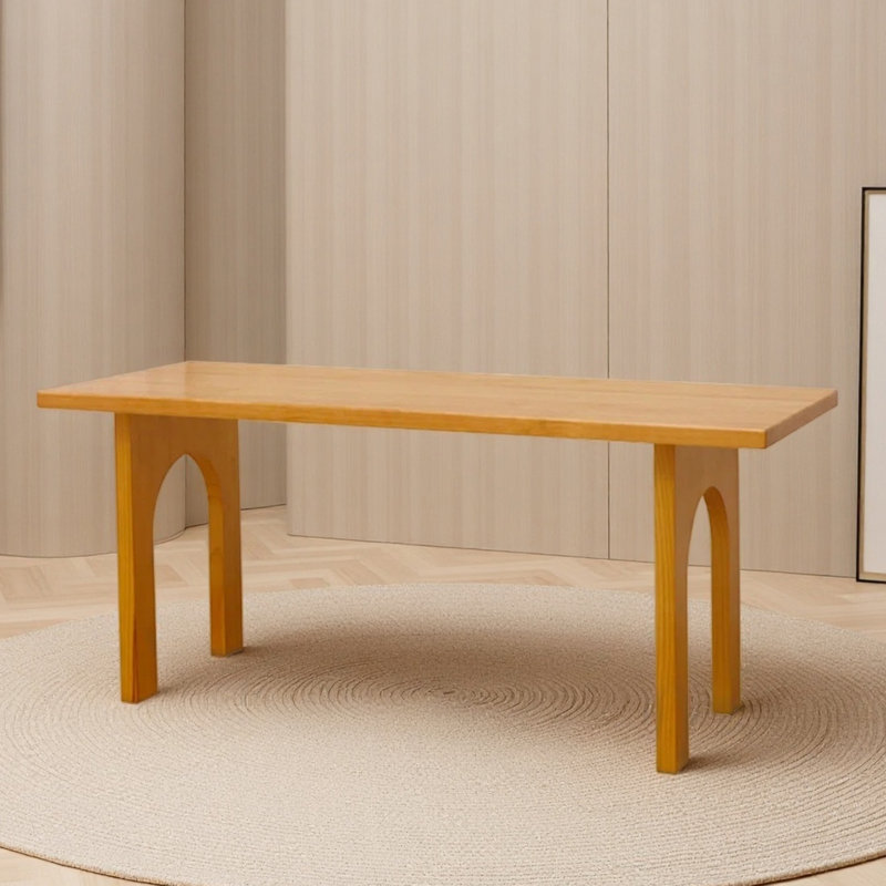 Wabi-Sabi Style Solid Wood Rectangular Writing Desk, 29.53" H x 70.87" W x 31.5" D