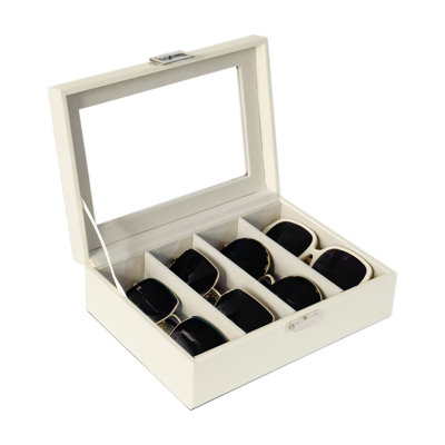Organisateur de lunettes de soleil, boîte de rangement pour lunettes à 4/8 emplacements, étui de collection pour lunettes de soleil et de vue