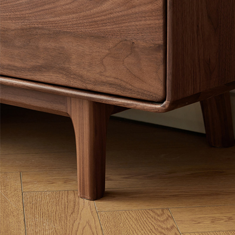 Black walnut classic TV cabinet, 94.49"