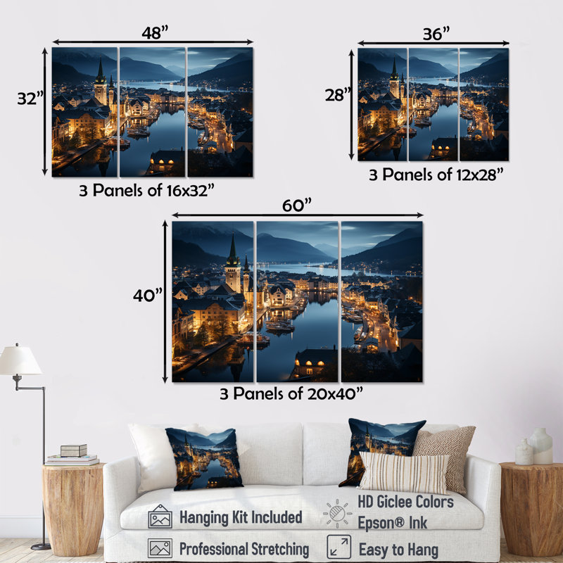 Faux de l'Allemagne, Aalesund, Allemagne, art mural, Toile tendue, H 28 po x l 36 po x P 1 po