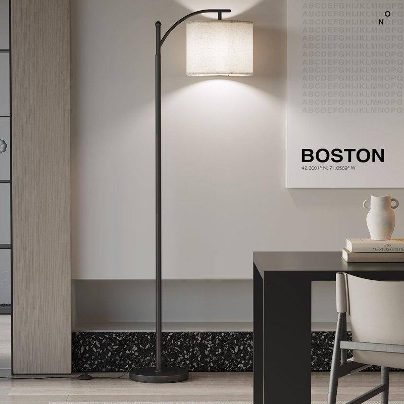 Manolya Black Traditional Floor Lamp, Black