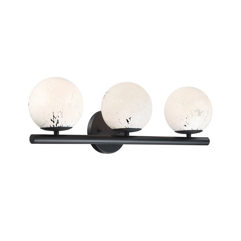 Éclairage pour meuble-lavabo 3 lumières Folgert, Noir mat