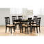 Table de salle à manger avec rallonge, cappuccino, bois franc asiatique, ovale, table ovale à structure stable, finition cappuccino, rallonge de rallonge, pour 6 convives