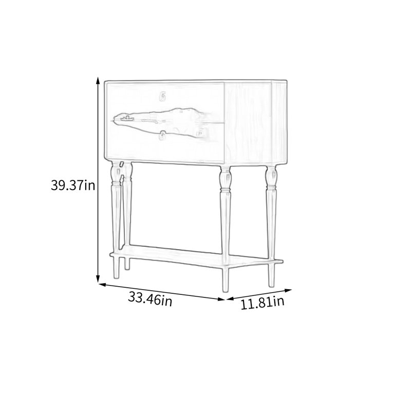 Armoire de rangement avec tiroirs coulissants lisses, Noyer