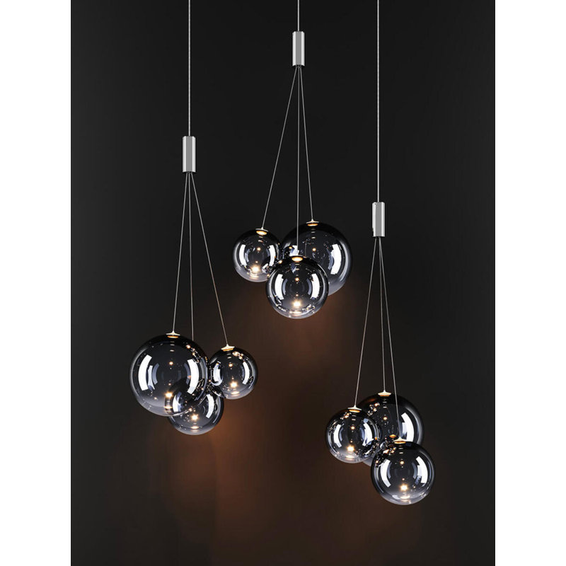 Lodes Random Suspension Lamp Low-V, Glossy Smoke