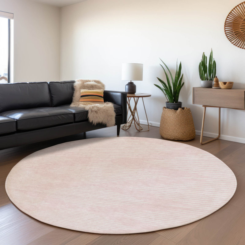 Premium Machine Washable Colmenero AMF1016 Geometric Rug, Round 8'