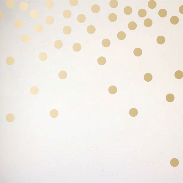 Adhésif décoratif à pois, H 48 po x l 78 po x P 0,01 po, Or