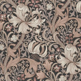 GOLDEN LILY Wallpaper - Black 9'10" - full height wallpaper