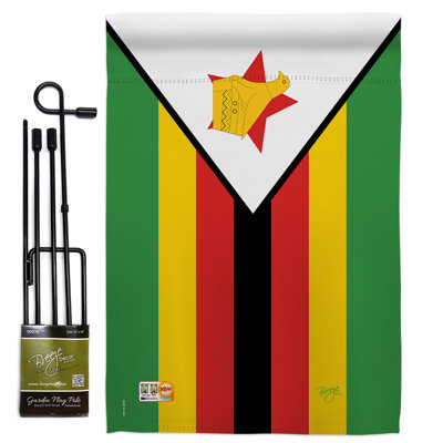 Double Sided 18.5'' H x 13'' W Polyester Flag Set
