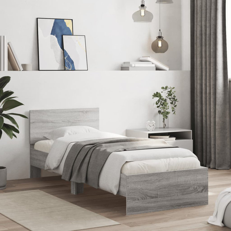 Nyleen Bed, Grey Sonoma, Small Single (2'6)