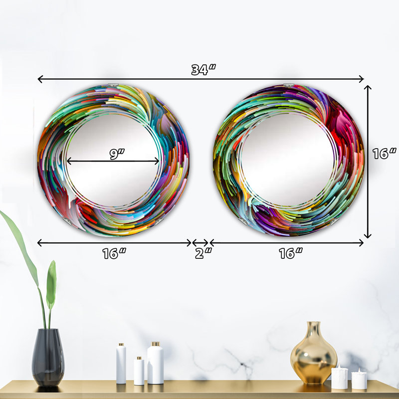Ensemble de 2 miroirs sans cadre