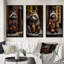 «Happy Terracotta Tanuki», 3 pièces sur toile-543965961-543965958