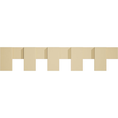 H 9 po x l 1 1/2 po x L 45 po - garniture de bloc dentelé en uréthane Signature de Matthews, brun clair apprêté