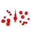 16-Piece Assorted Glass Christmas Ball Ornaments With Tree Topper-1829014215