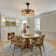 20"  Ceiling Fan with Light, Hand-Made Rattan String Shade, 6 Light and 3 Fan speed