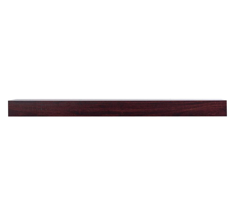 Enrigue Floating Mantel Shelf - Modern Poplar Wood Shelf for Fireplaces, Hearths & Decor, Red Mahogany, 60"