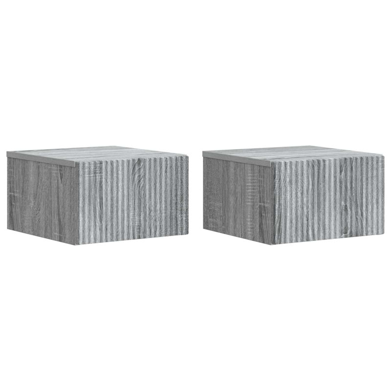 33cm W Manufactured Wood Bedside Table, Grey Sonoma