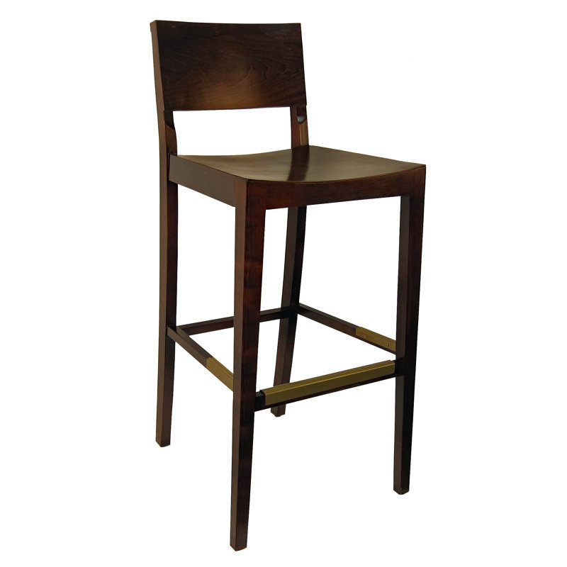 Maddision Solid Wood Counter Stool, Dark Walnut