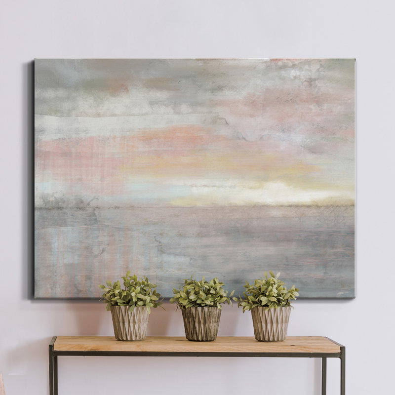 Reproduction d’art sur toile tendue tôt le matin, H 48 po x l 36 po x P 1 po