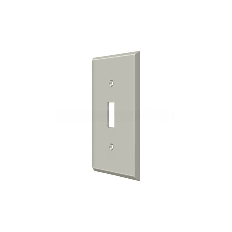 Deltana SWP4751U3 Switch Plate; Single Standard; Bright Brass Finish, Satin Nickel