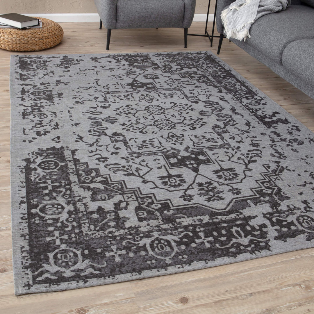 Carina Modern Washable Rugs in Grey | 6963